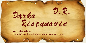 Darko Ristanović vizit kartica